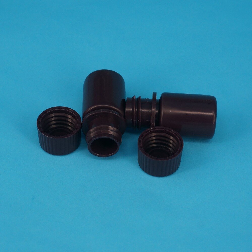 Lot5 5ml Brown PP Plastic Cylindrical Chemical Container Reagent Bottle