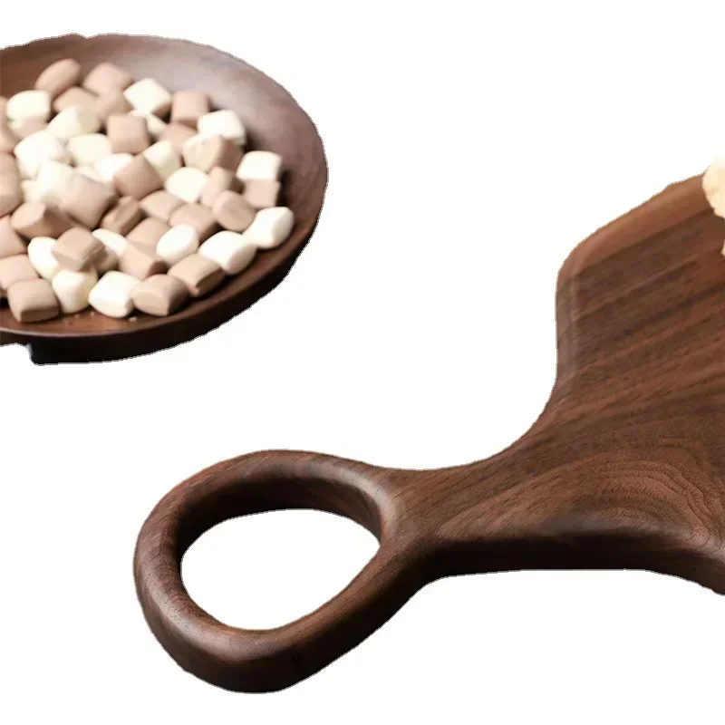 Tablas de cortar sólidas de nogal negro, bandeja de madera, tabla de Pizza, tabla de cortar, utensilios de cocina para hornear, tabla adhesiva de fruta y pan