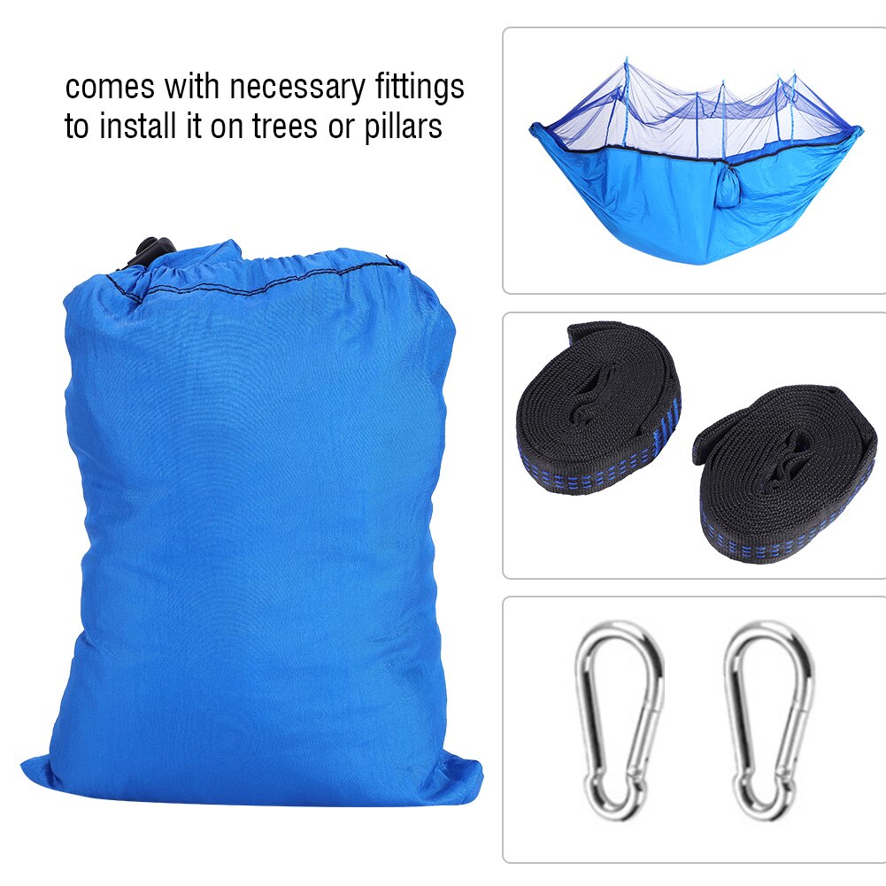Hammock Hanging Bed Swing Anti-Bug Mesh Net 210T Nylon Portable Outdoor Lightweight