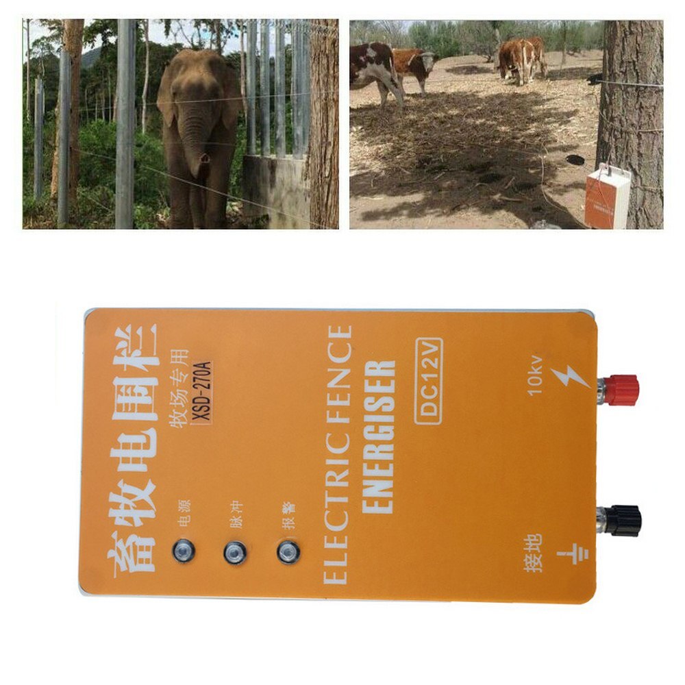 Solar Electric Fence Energizer Charger High Voltage Pulse Controller For Animals Various Distances Insulators Wire Accessories