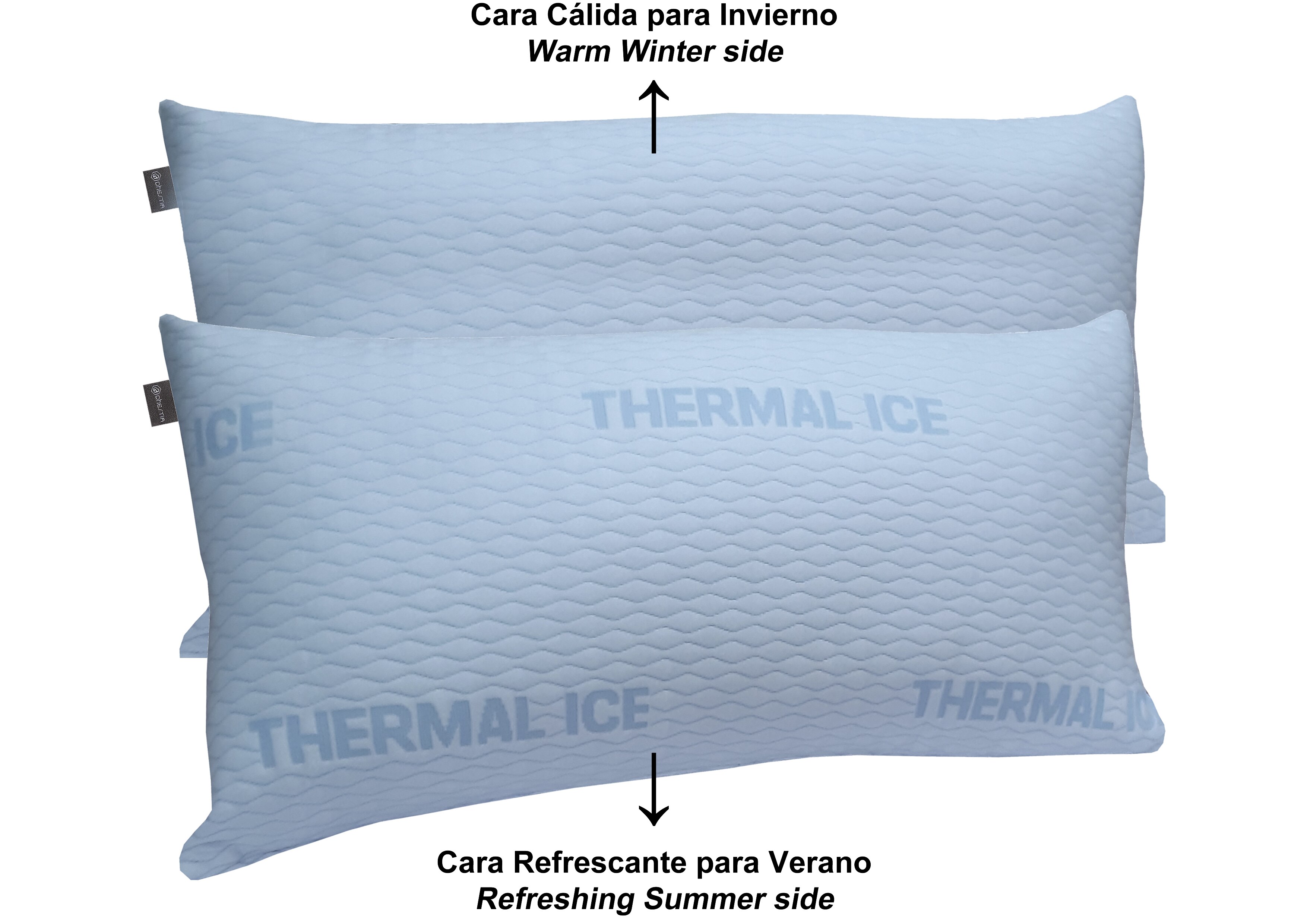 Almohada Refrescante Viscoelástica (No Copos) Anticalor Cara Verano y Cara Invierno ViscoCool de DHestia