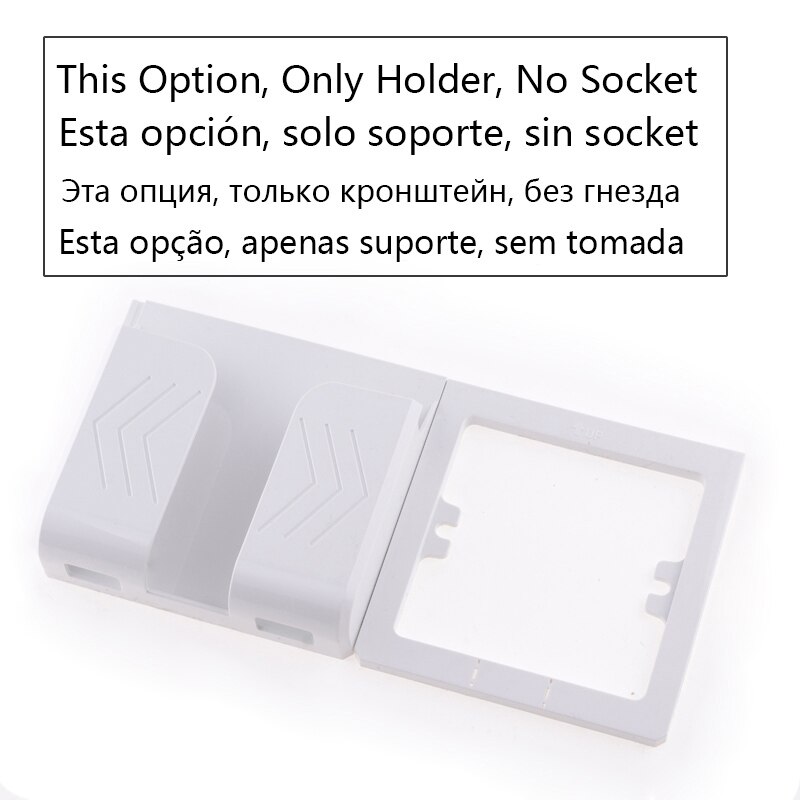 Eu/Franse Stopcontact Met Dual Usb-Poorten Opladen Usb Stekker Opladen Wit Geborsteld Aluminium Paneel: Phone holder