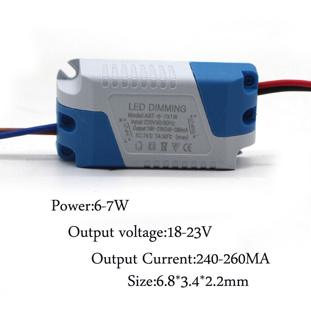 Dimbare 3W 5W 6-7W 7-15W 15-24W Power supply Led Driver Adapter Transformator 300mA Voor Led Downlight AC85-265V: Blauw / 230v