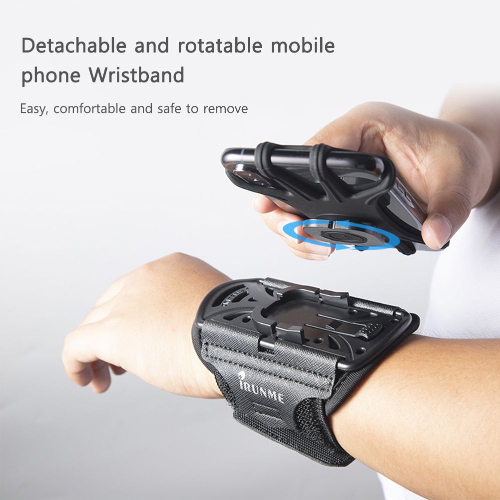 Armbåndsdeksel roterende løping jogging telefonveske utendørs sport telefonholder gym løping telefonveske armbåndsdeksel
