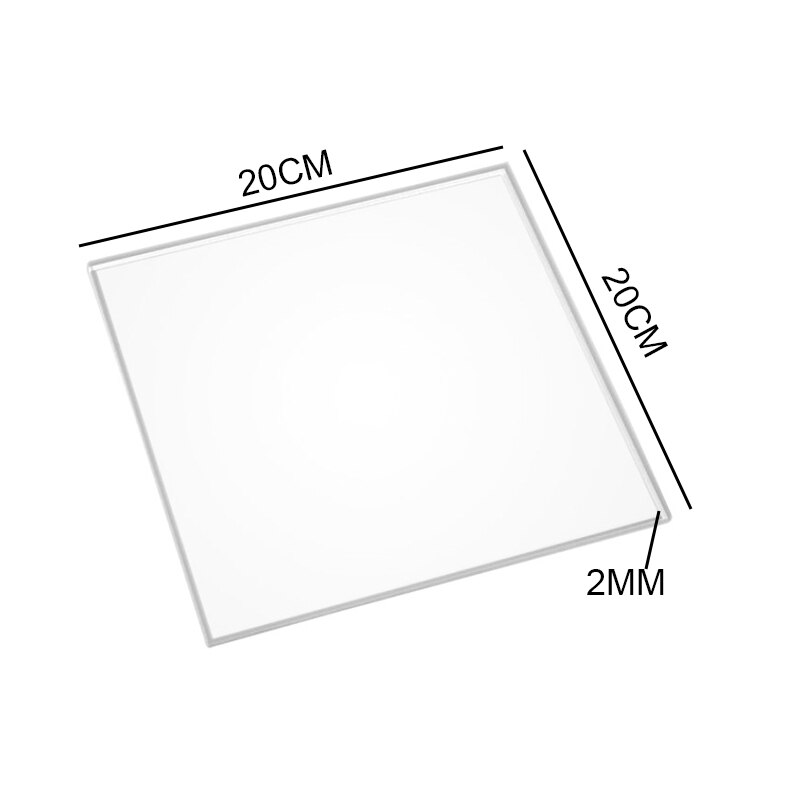 PRODUCT ] Transparent Plexiglass Transparent Panel Craft Acrylic Plastic Board DIY Handmade Material Display Box: 20x20cm thickness2mm