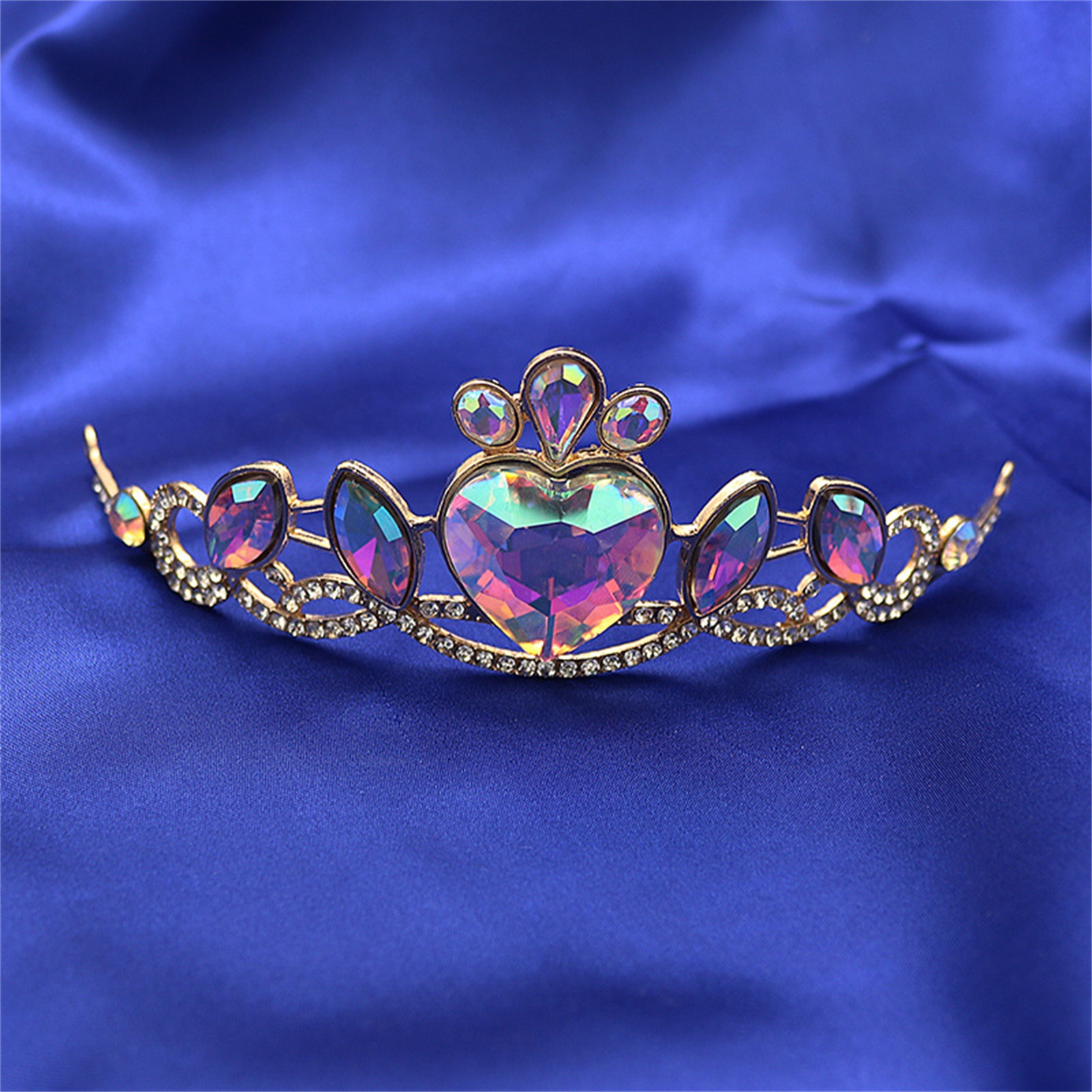 Tiaras y coronas de boda para novia, diadema de princesa con diamantes de imitación brillantes, joyería para el cabello para de cumpleaños para mujeres y niñas, diademas de cristal