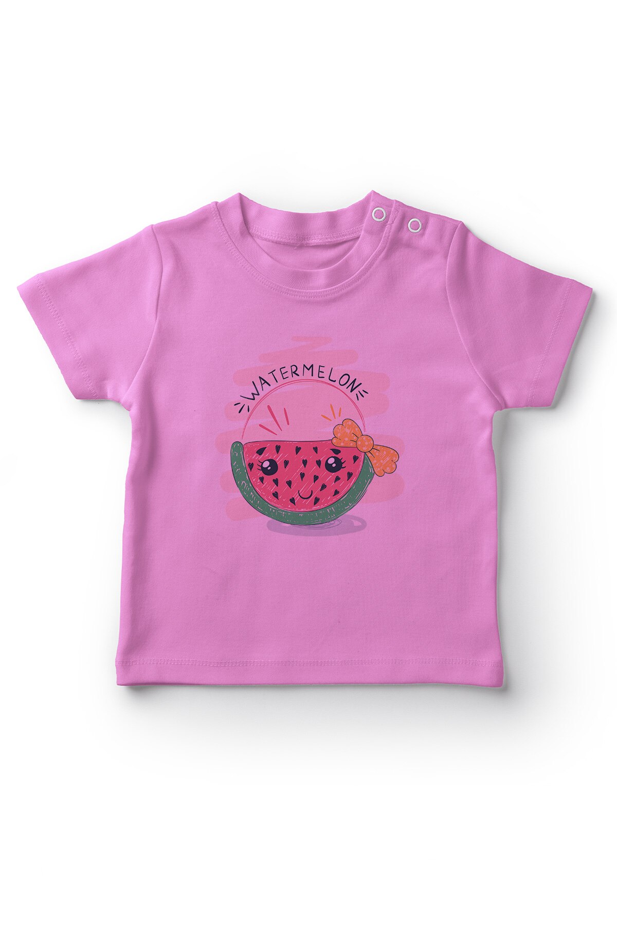 Angemiel Baby Fliege Träger Wassermelone Mädchen Baby T-Shirt Rosa