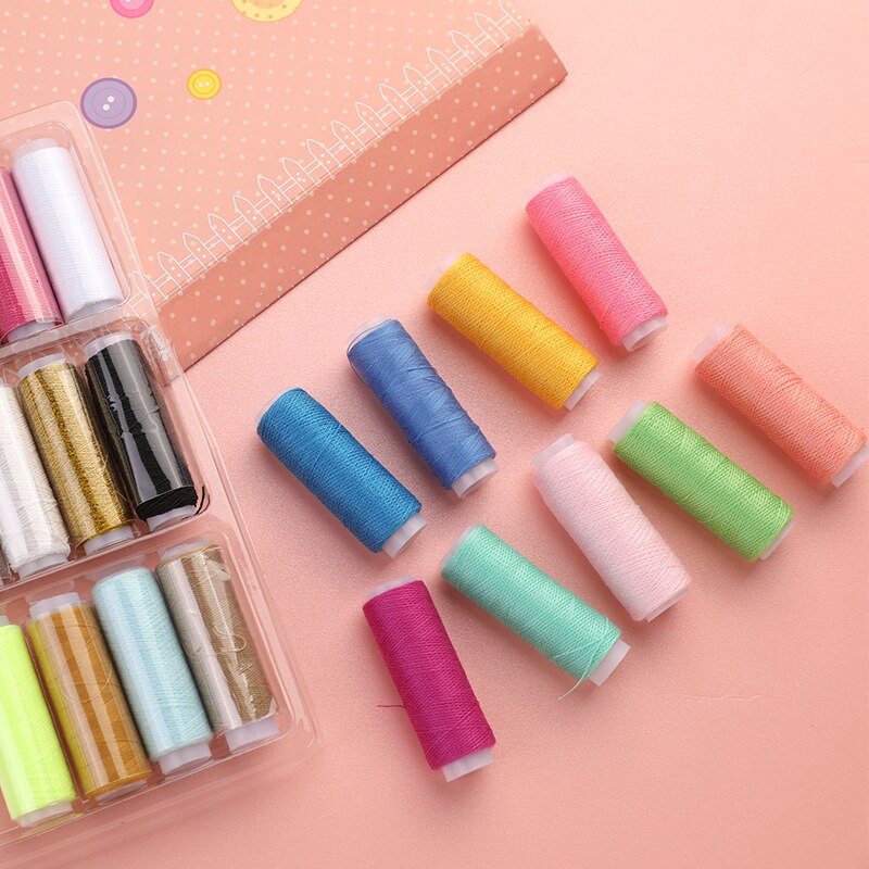 MIUSIE Mixed Colors Sewing Thread Yarn Machine Hand Embroidery Thread DIY Household For Sewing Supplies Tool