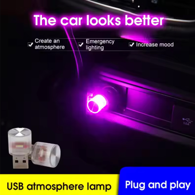 Auto-interieur Ambient Sfeerlicht LED-verlichting Auto Leeslamp Decoraties Decoratieve USB Plug en Play Sfeerlamp