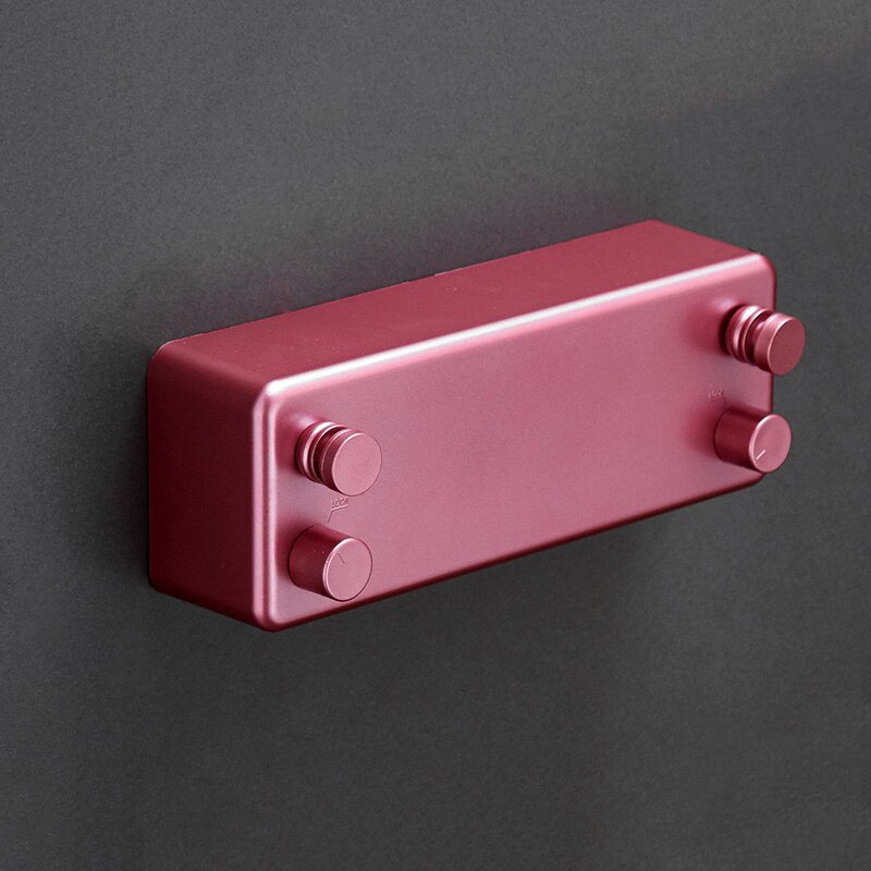 Tendedero retráctil de doble línea, colgador de pared sin perforaciones invisibles, alambre de acero para el hogar, LB88: Pink