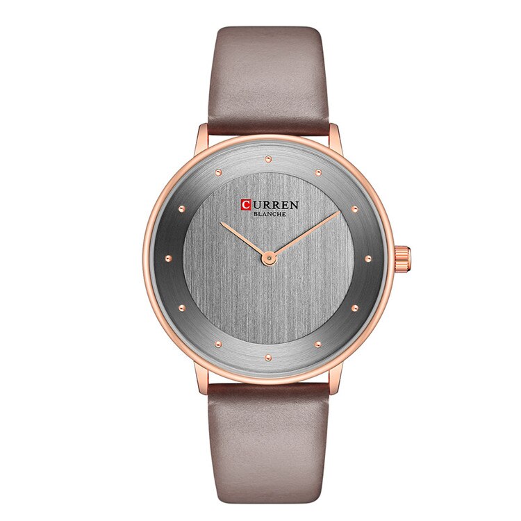 Mooie Vrouwen Quartz Horloges Slanke Mode Lederen Dames Polshorloge Reloj Mujer Curren Vrouwelijke Klok Voor Vrouwen: coffee