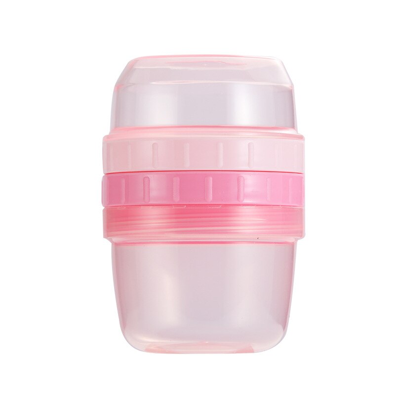 Portable Baby Food Storage Box With Lid Fork Infant Container Plastic Kids Children Feeding Storage Boxs: pink
