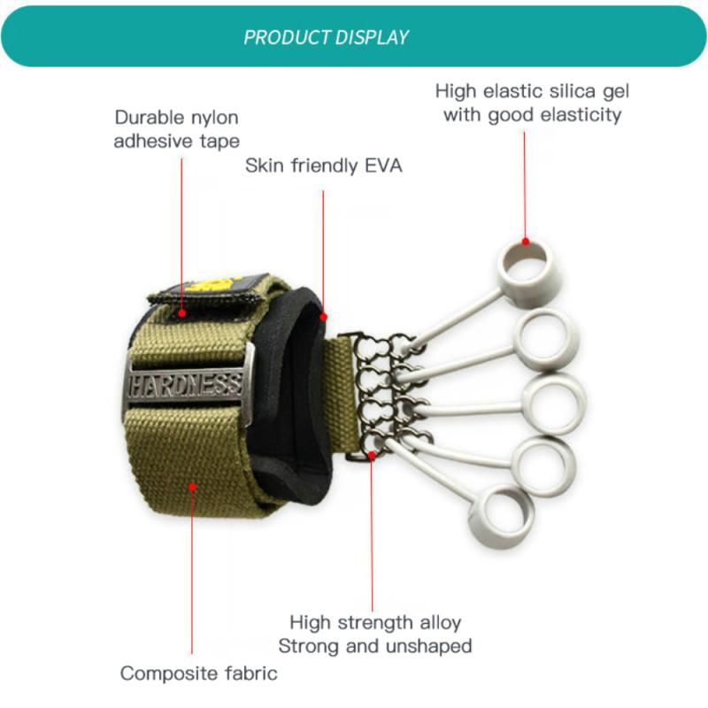 Finger Gripper Strength Trainer fitness Gym Sport Finger Trainer 20-60lbs Finger Exerciser Resistance Bands Fitness Equipment