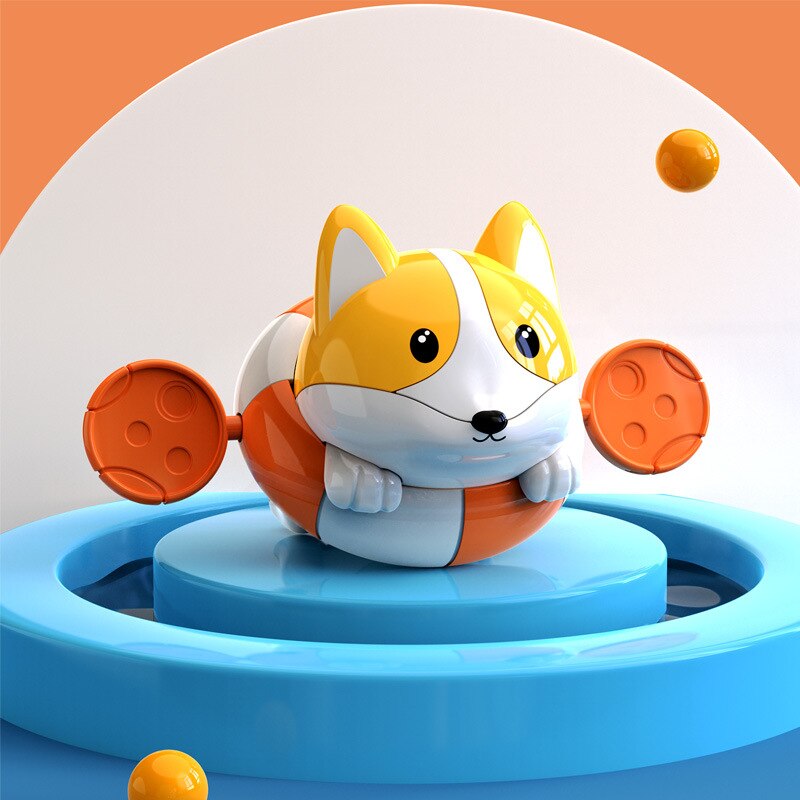 Baby Bathing Water Toys Fun Wind-up Small Corgi Bathroom Play Water Children‘s Toys