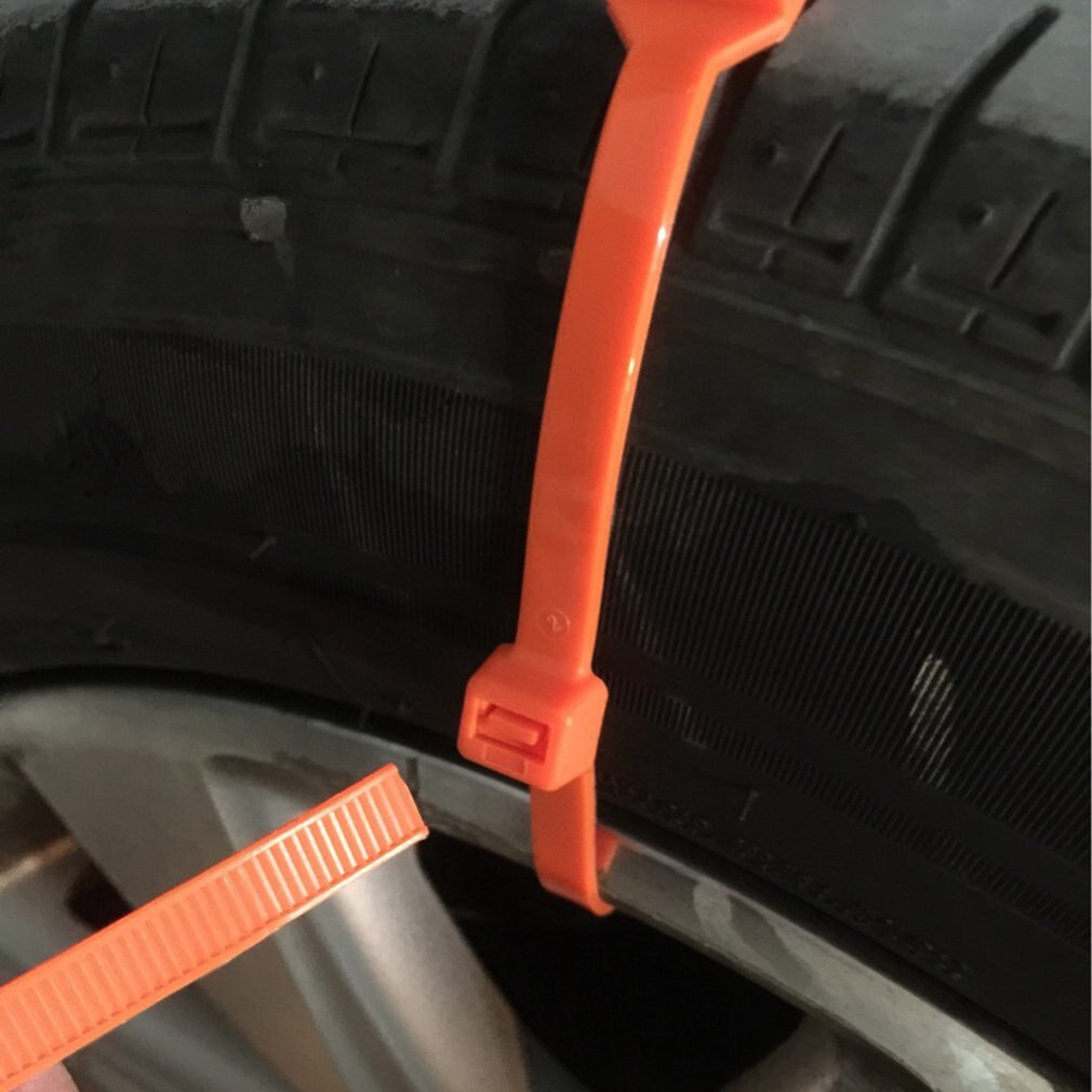 10 sztuk/zestaw uniwersalny anty-poślizgowe SUV plastikowe opony zimowe łańcuchy śniegowe na koła robić trwałego samochodu stylizacji łańcuchy śniegowe