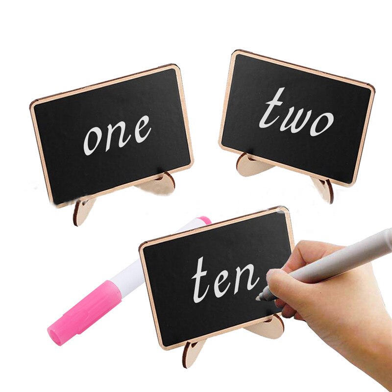 Chalkboard Mini Signs Small Blackboard with Wooden Frame Easel for Kids Craft and Party Wedding Event Table Decor sign