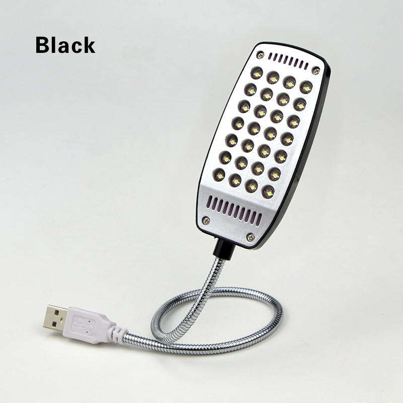 5V USB power LED Desk lamp Flexible study Reading Book lights Eye Protect Table lamp With Clip for home bedroom study lighting: Black