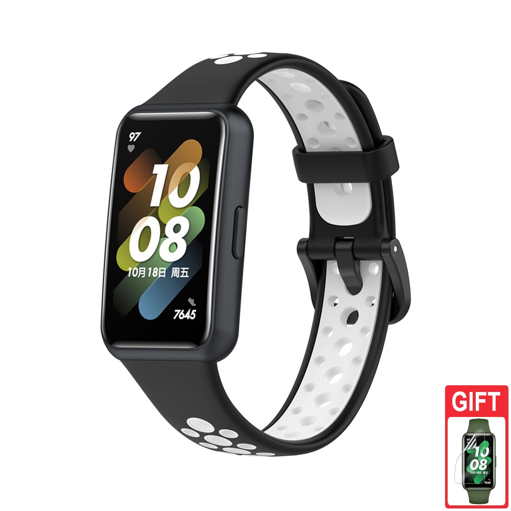 Silikonarmband Ersatzarmband für Huawei Band 9 8 7 6 / Honor Band 7 6: xxxxl / Azurblau