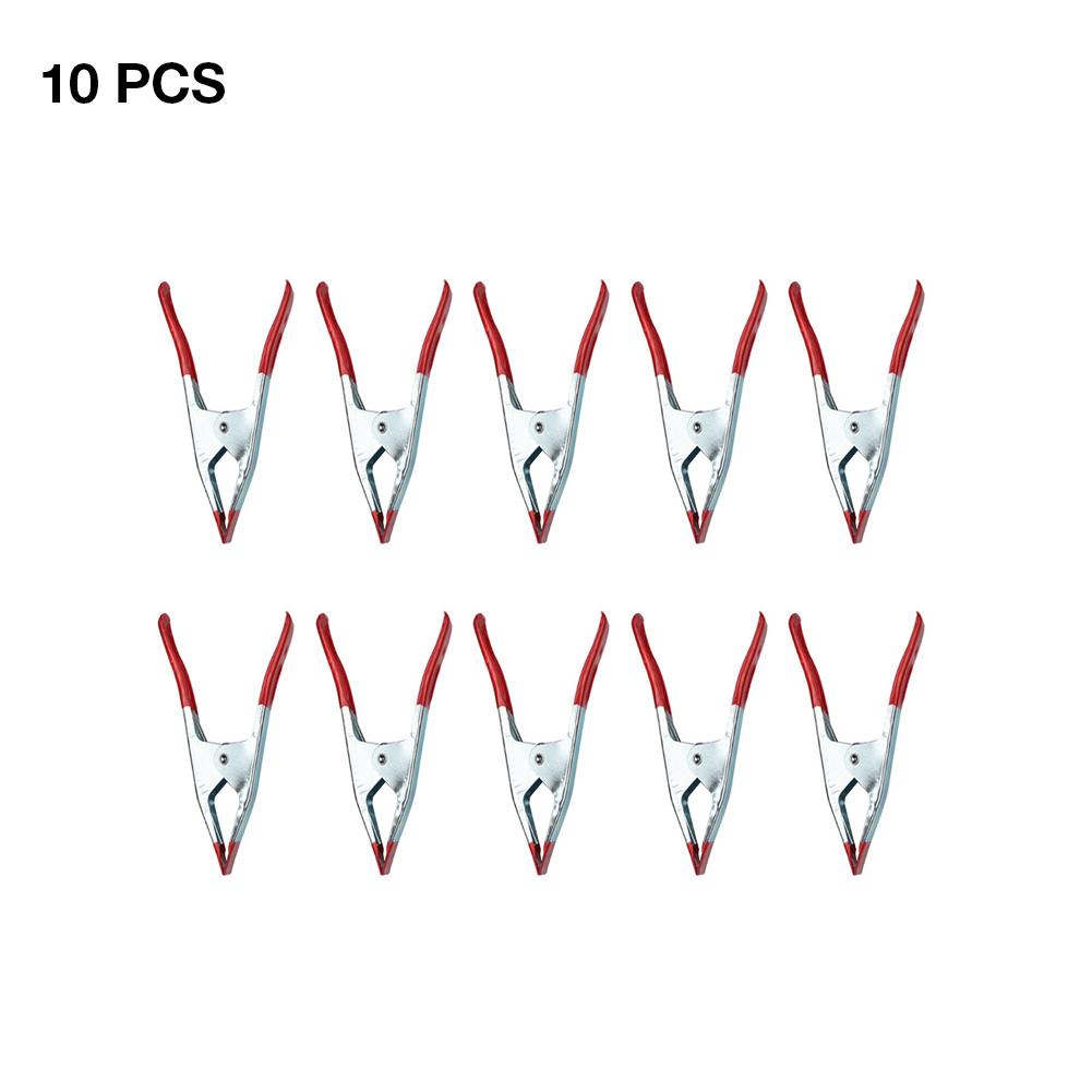 10 Pcs Lente Klem Zware Metalen Clip 4 Inch/6 Inch Met Pvc Gecoat Tips Handvat: 4 inch