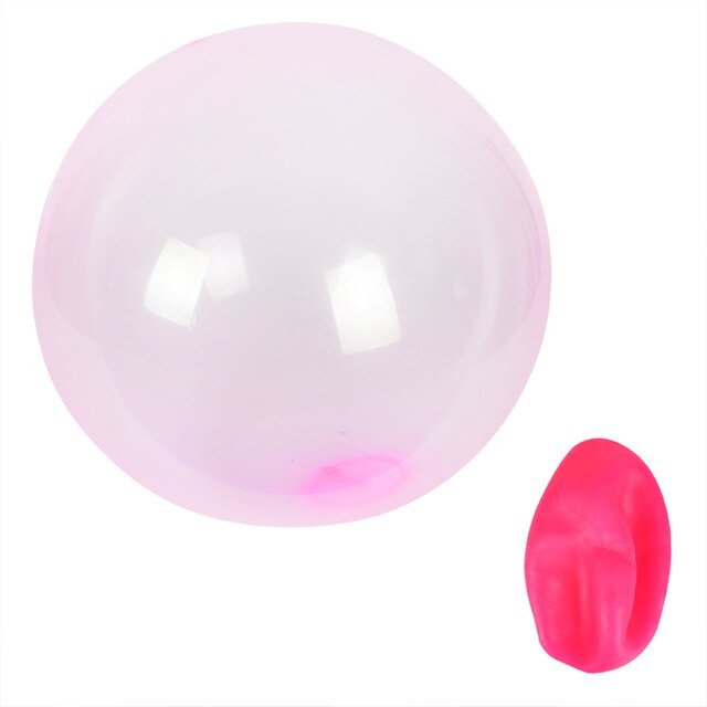 Kids Children Outdoor Soft Air Water Filled Bubble Ball Blow Up Balloon Toy Fun Party Game Summer Inflatable: L Pink