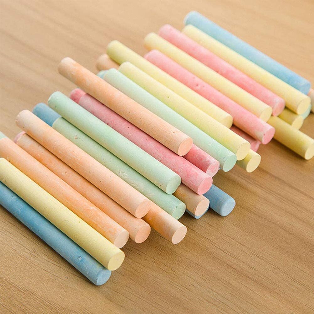 Craie sans poussière pour l'école maternelle, tableau d'écriture lisse, Art couleur aléatoire, papeterie scolaire pour la maison, le bureau, la salle de réunion des enseignants