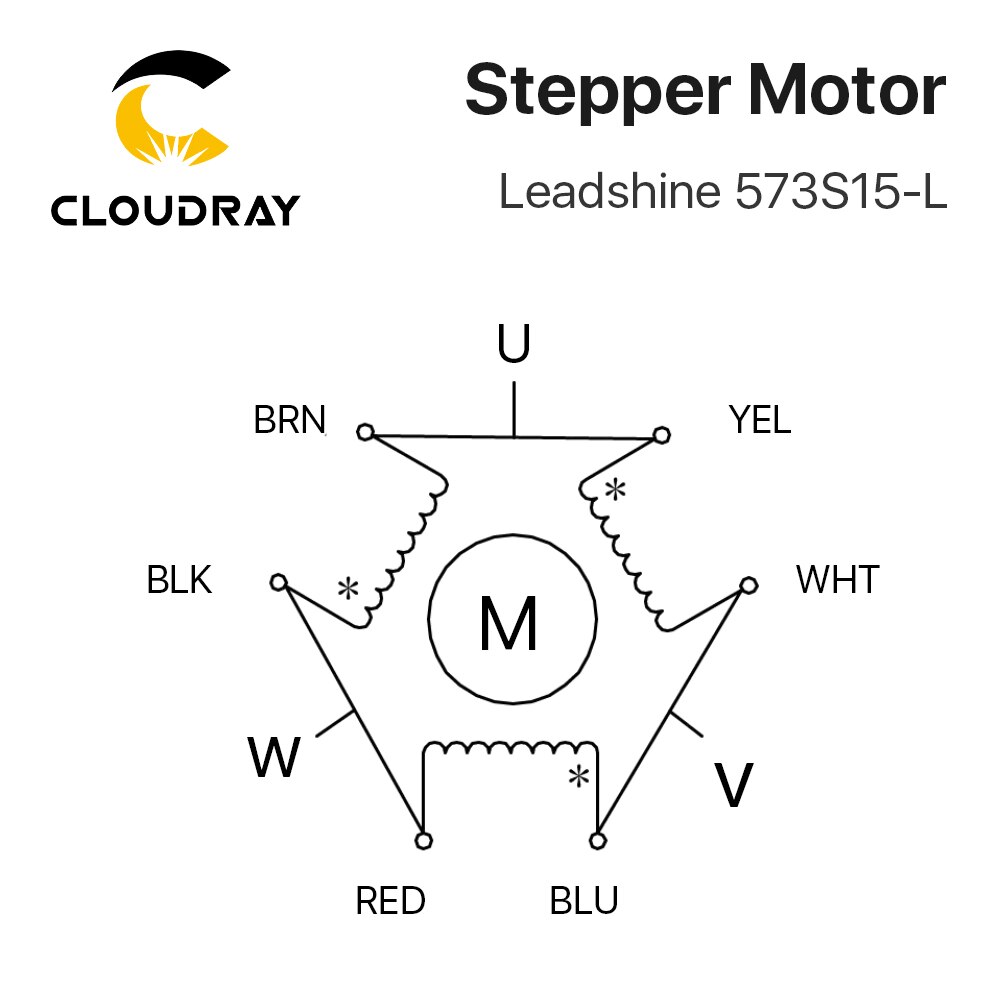 Cloudray Leadshine 3 Phase Stepper Motor- 573S15 573S15-L für NEMA23 5,8 EINE länge 76mm Welle 8mm