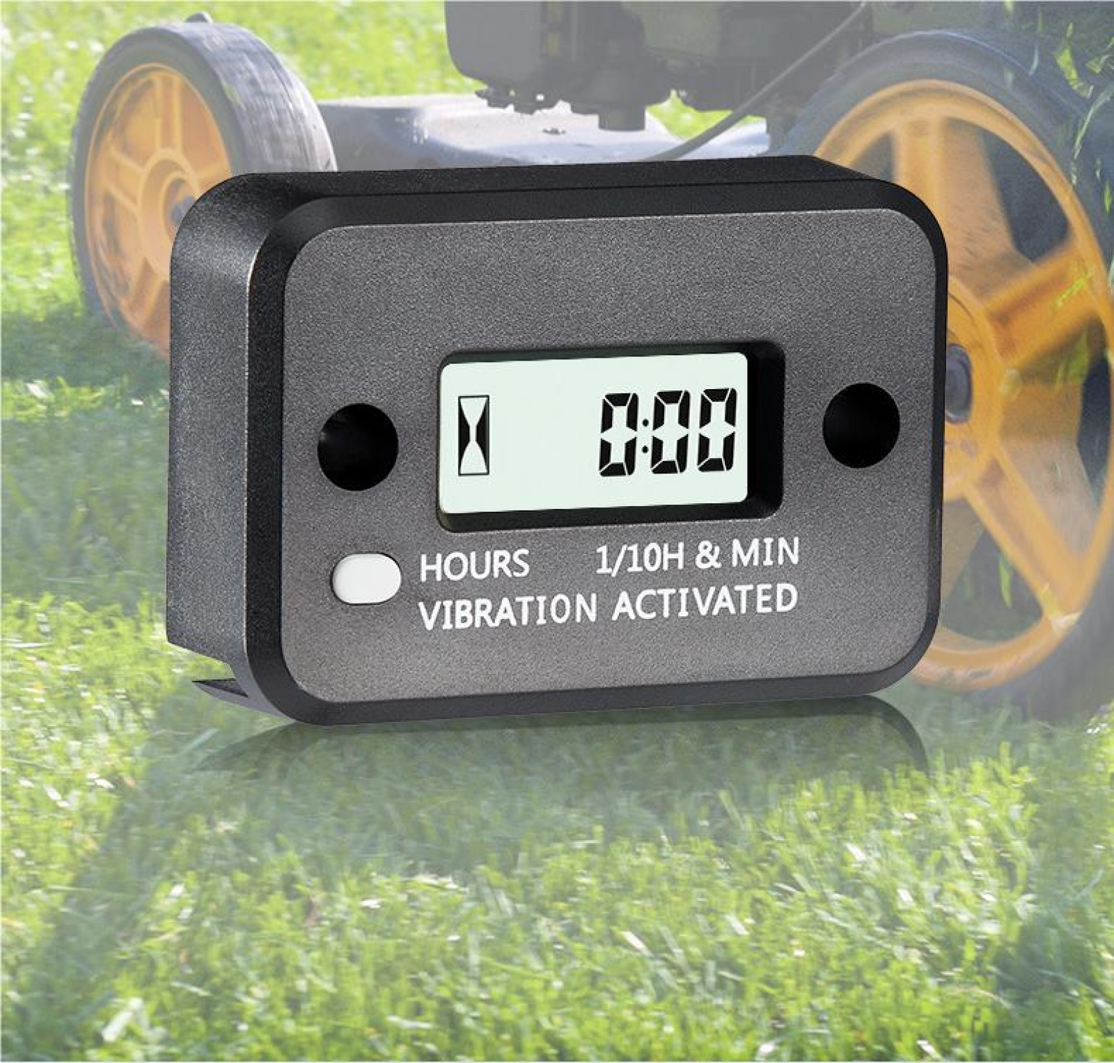 Digital Wireless Vibration Activated Hour Meter Counter for Gas Generator Lawn Mower Motor ATV Waterproof LCD Display Meter
