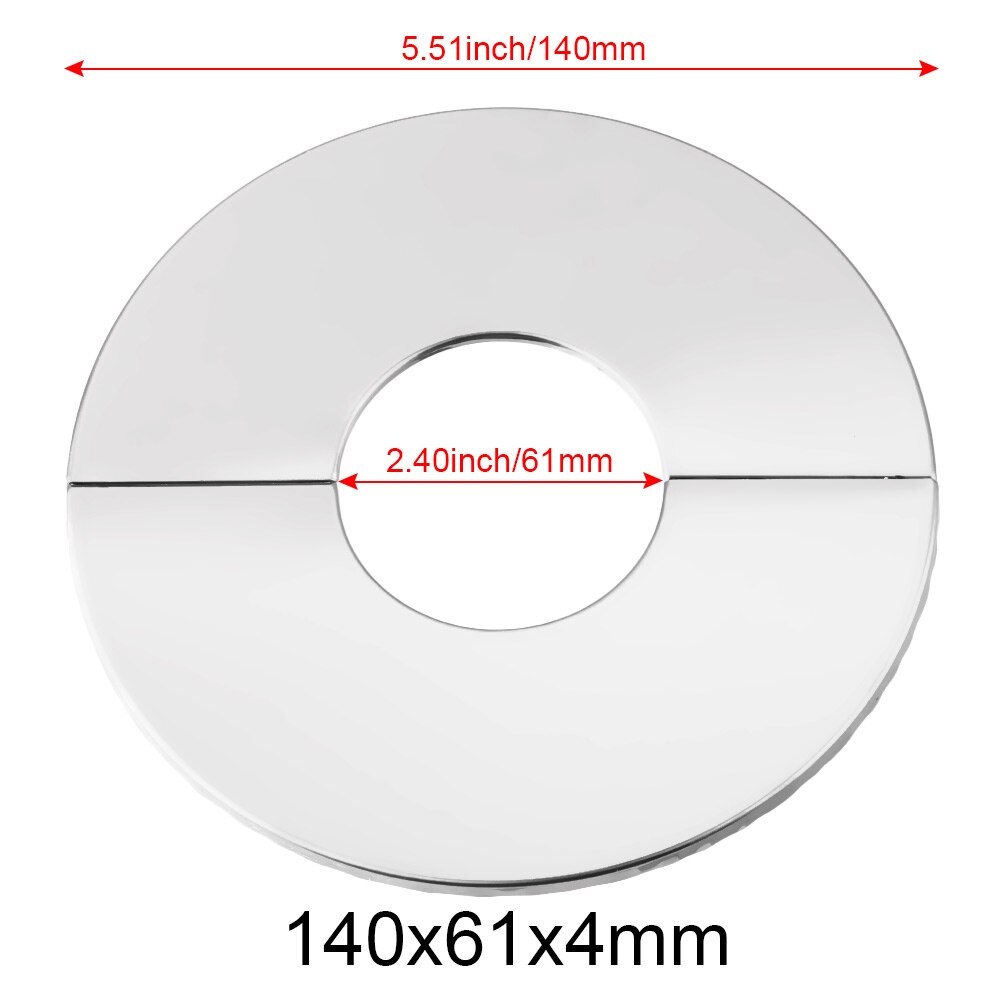 Stainless Steel Water Pipe Faucet Cover Pipe Wall Covers Faucet Self-Adhesive Decorative Cover Home Daily Tool Accessories: 140x61x4mm