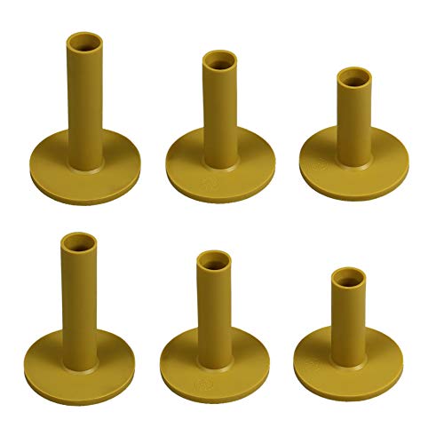Golf Practice Tees, 3/6 Pieces Rubber Tees,Indoor and Outdoor,for Driving Range and Practice Mat: 6PCS-Yellow