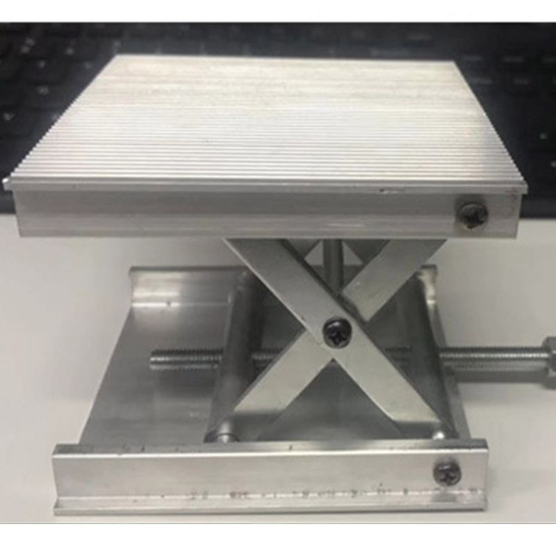 Rostfritt stål justerbart lyftbord träbearbetning gravyr lab lyft stativ rack lyft plattform