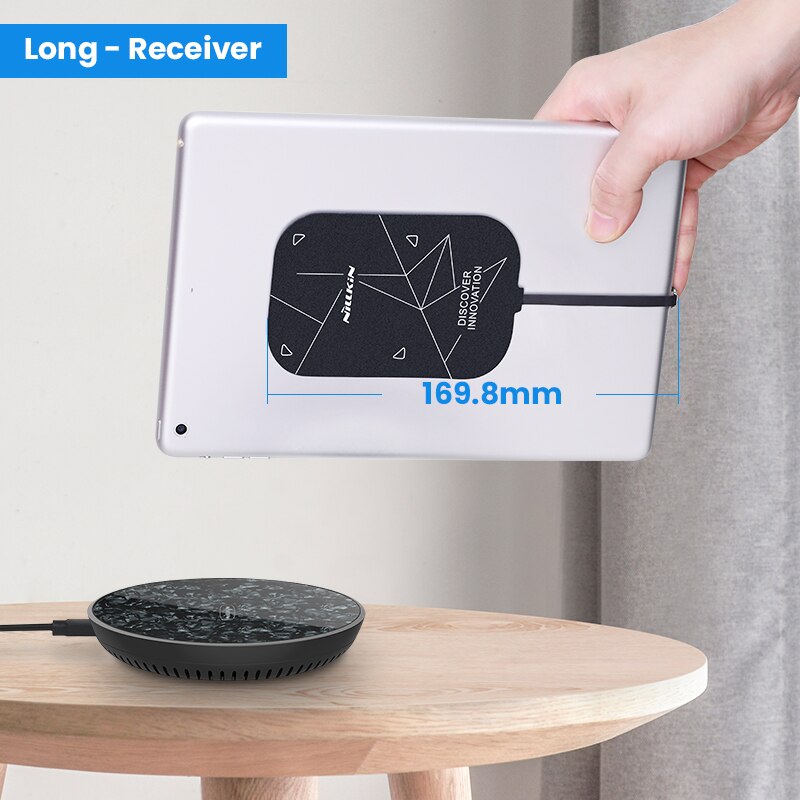 For iPad Wireless Charging Receiver, Nillkin Magic Tag X Qi Wireless Charger Receiver Chip for iPad 10.2 / 9.7 for iPad Pro 10.5: Charger Set 2
