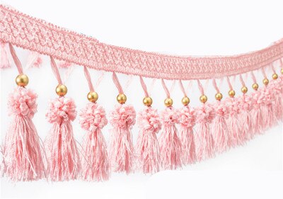 Rideau à franges avec des perles en cuivre en métal de 1M, bricolage soi-même, pour robe latine, rideau de vêtement, accessoires de couture décoratifs, ruban d'habillage: K