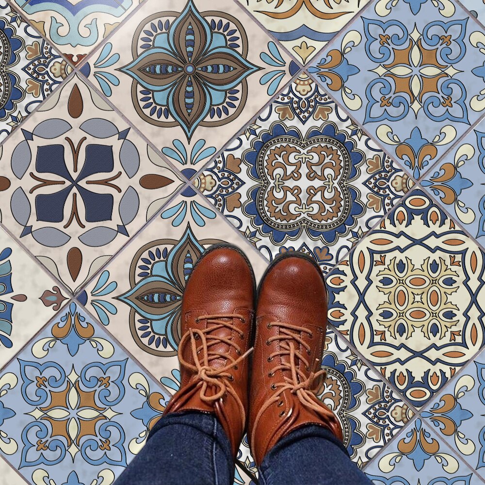 10pcs Hard Tile Tile Stairs Sticker 3d Wall Wall Sticker Waterproof Tile Sticker Oilproof Cabinet Sticker