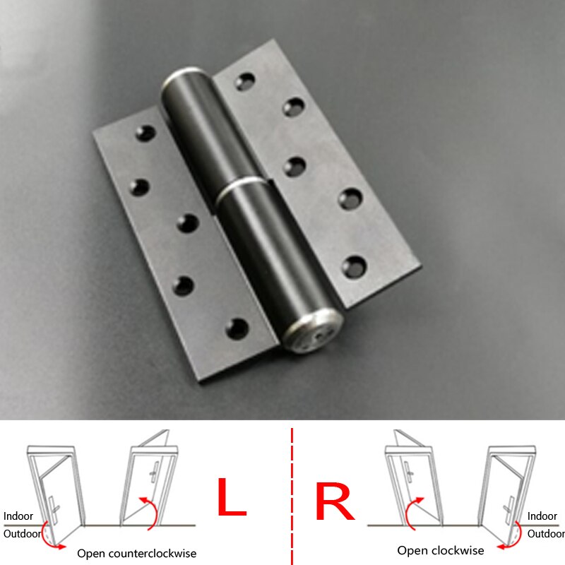 Hydraulische Scharnier Metalen Aluminium Legering 6 "Auto Positionering Deurdranger Mute Kussen Scharnieren Hoge Belasting Multifunctionele Home Hardware: Black / Right Open