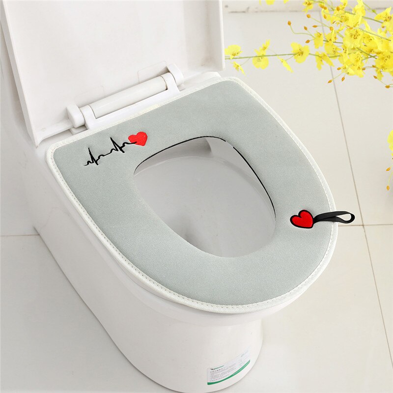 Toalete almofada de assento do toalete inverno capa suprimentos domésticos bonito estilo europeu acessórios do banheiro à prova dwaterproof água tapis de toilette: green