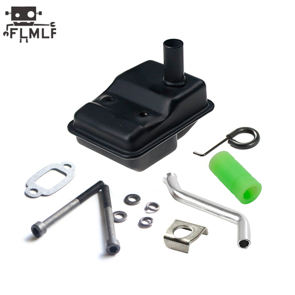 FLMLF Kit de caja de silencio de escape para motor Rc de 23CC ~ 36CC para 1/5 Hpi Rofun Km Rovan Baja Losi 5ive-T DBXL FG GoPed Redcat: Borgoña