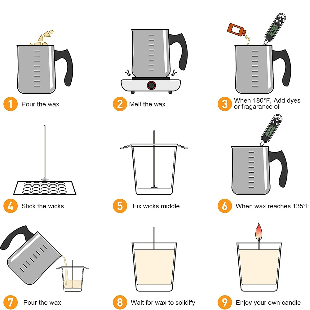 kit para hacer velas diy, placa de fusión de cera, accesorios de artículos de fabricación de velas, kit para hacer velas aromática, kit velas fabricación, mechas para velas