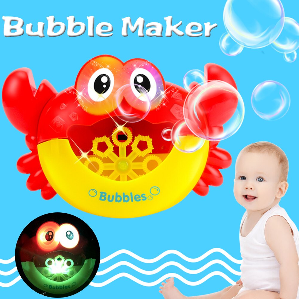Bubble Machine Krabben Met Muziek En Licht Kinderen Bad Speelgoed Bad Zeep Automatische Bubble Maker Baby Badkamer Speelgoed Voor Kinderen