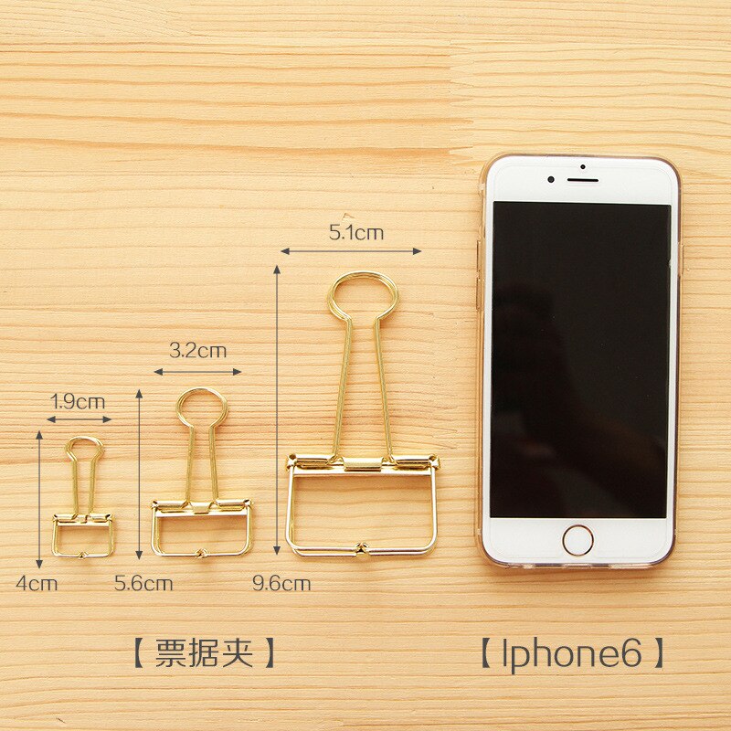 Colorful Metal Hollowed-out Binder Clip Paper Clips Clamp Foldback Clip for Notebook Diary Office Supplies Cute DIY Stationery