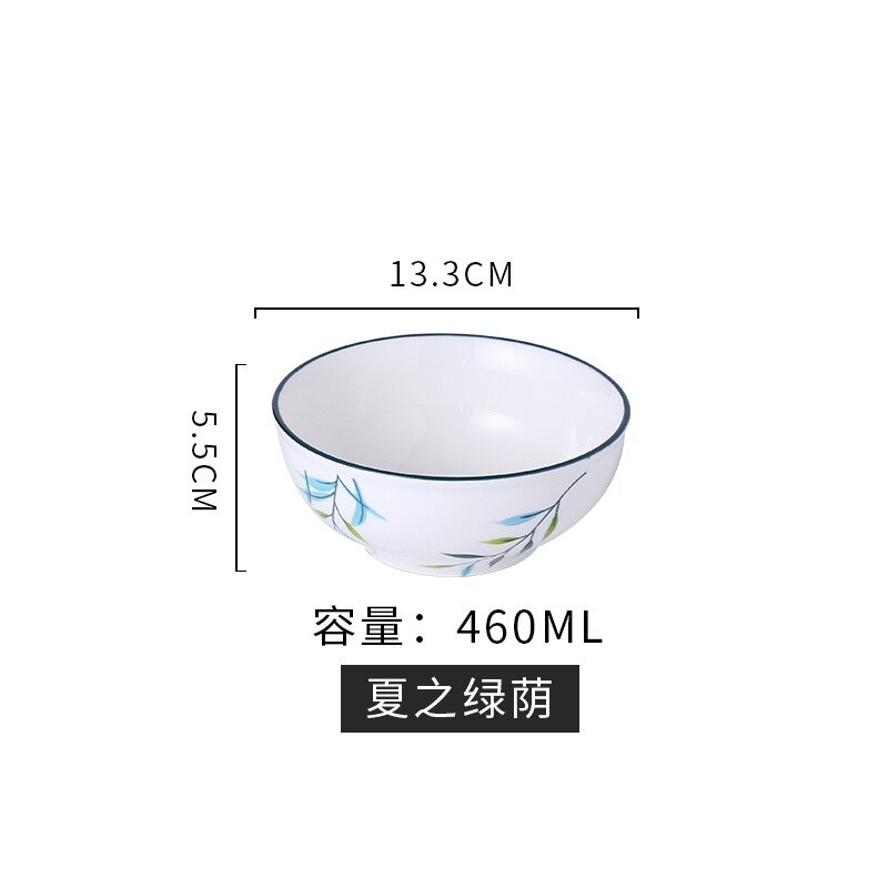 Ceramic Tableware Set Compartment Tray Children's Food Dispatch Disk Breakfast Plate Household Dinner Plates Separated Plate Set: summer bowl
