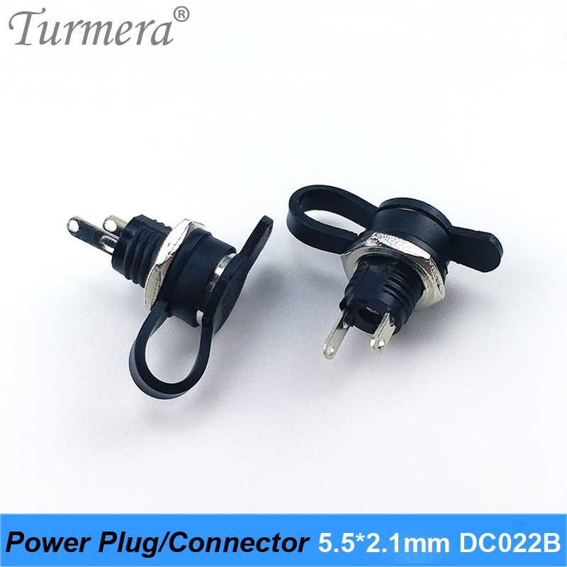 DC Power plug connector for diy dc waterproof jack connector DC022B 5.5 X 2.1 mm 5pieces/lot Turmera