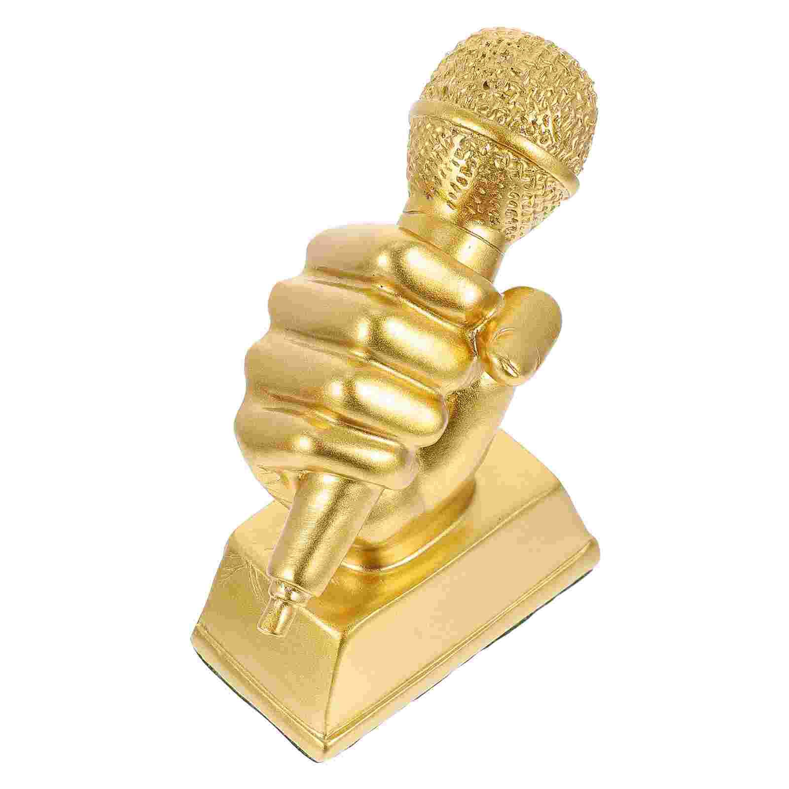 Microphone Trophy Adornment Singing Competition Award Children Musical Trophy