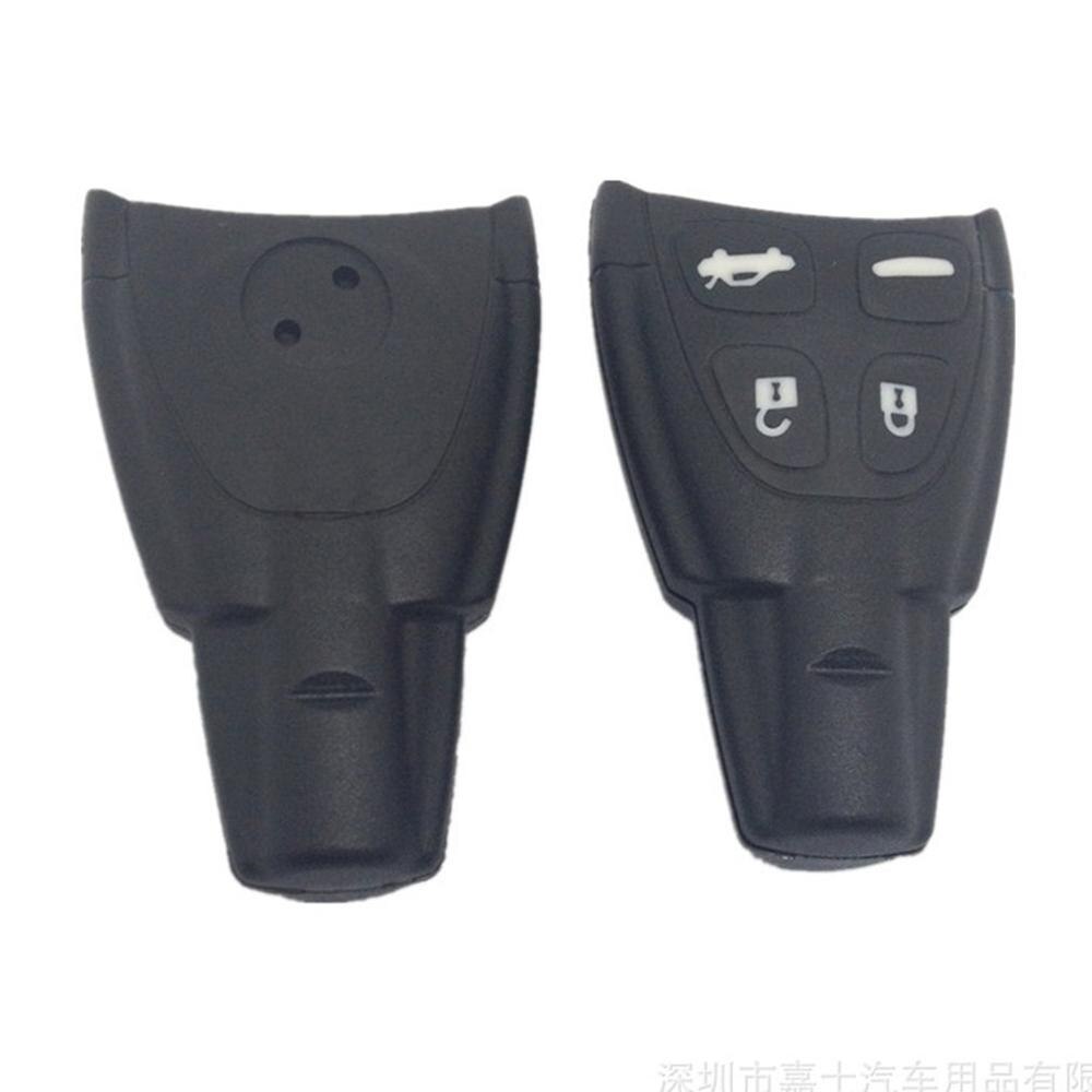 REPUESTO , carcasa de llave para SAAB 93 95 9-3 9-5, 4 botones, mando a distancia de goma para coche, funda de mando a distancia, microinterruptores: Default Title