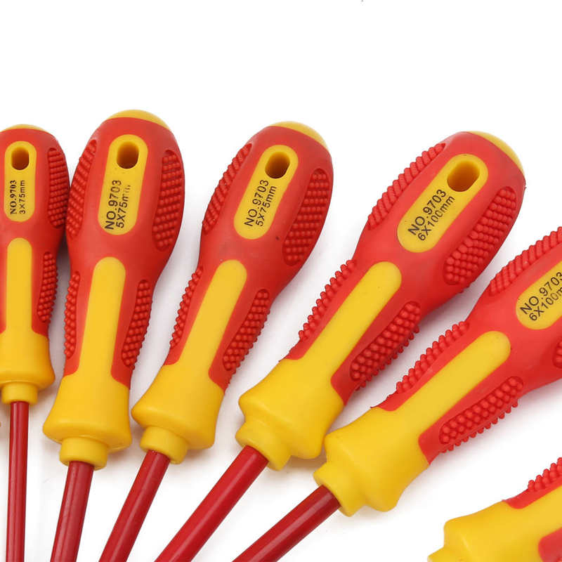 9pcs/set 1000V Insulated Screwdriver Set High Hardness Hand Tools for Electrical Maintenance Work Ratchet Screwdriver