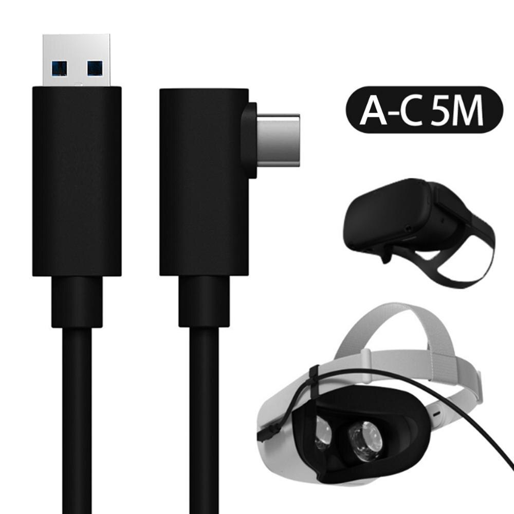 5M Cable de datos para Oculus búsqueda 2/enlace accesorios VR USB 3,0 tipo C la transferencia de datos USB-A al tipo-C Vr Cable de auriculares de Cable de carga