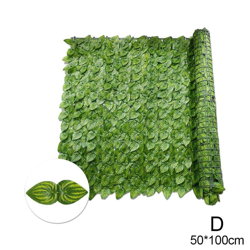 0.5x3m/0.5x1m Artificial Ivy Privacy Fence Screen Artificial Hedges Fence And Faux Ivy Vine Leaf Decoration For Outdoor Decor: D