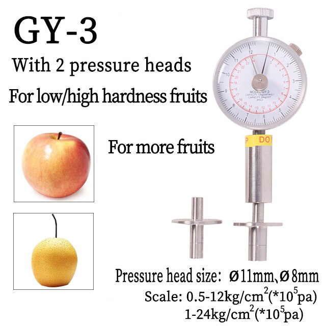 Tragbare Pointer Obst Härte Tester GY-3 Obst Penetrometer für Äpfel birnen Trauben Orangen GY-2 GY-1 Obst Sclerometer: GY-3