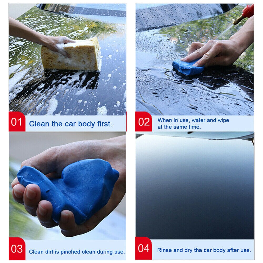 100g ler bar spejle vask automatisk rengøring værktøj 6.5*4.5*2cm