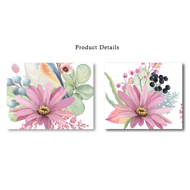 Pegatinas para la pared de hermosas flores, pájaros, mariposas, calcomanías de decoración para el dormitorio cálido, pegatinas de decoración para el hogar