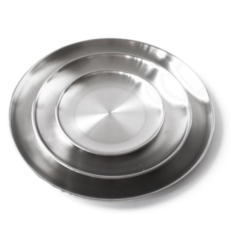 Assiettes à dîner assiette à Dessert plats de service de cuisine salade assiette ronde plateau à gâteau Steak occidental plateau rond, 3 pièces: Default Title